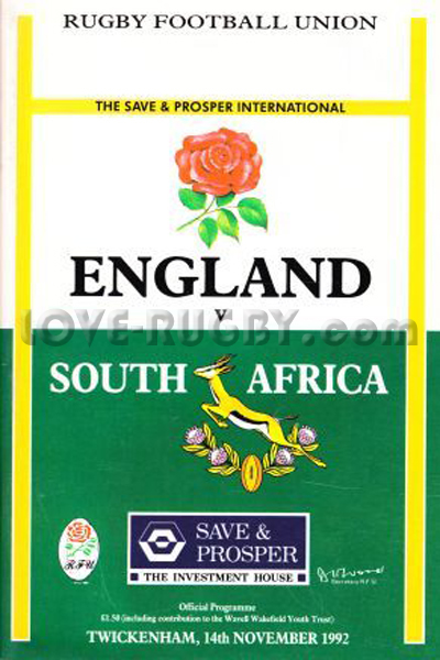 England South Africa 1992 memorabilia